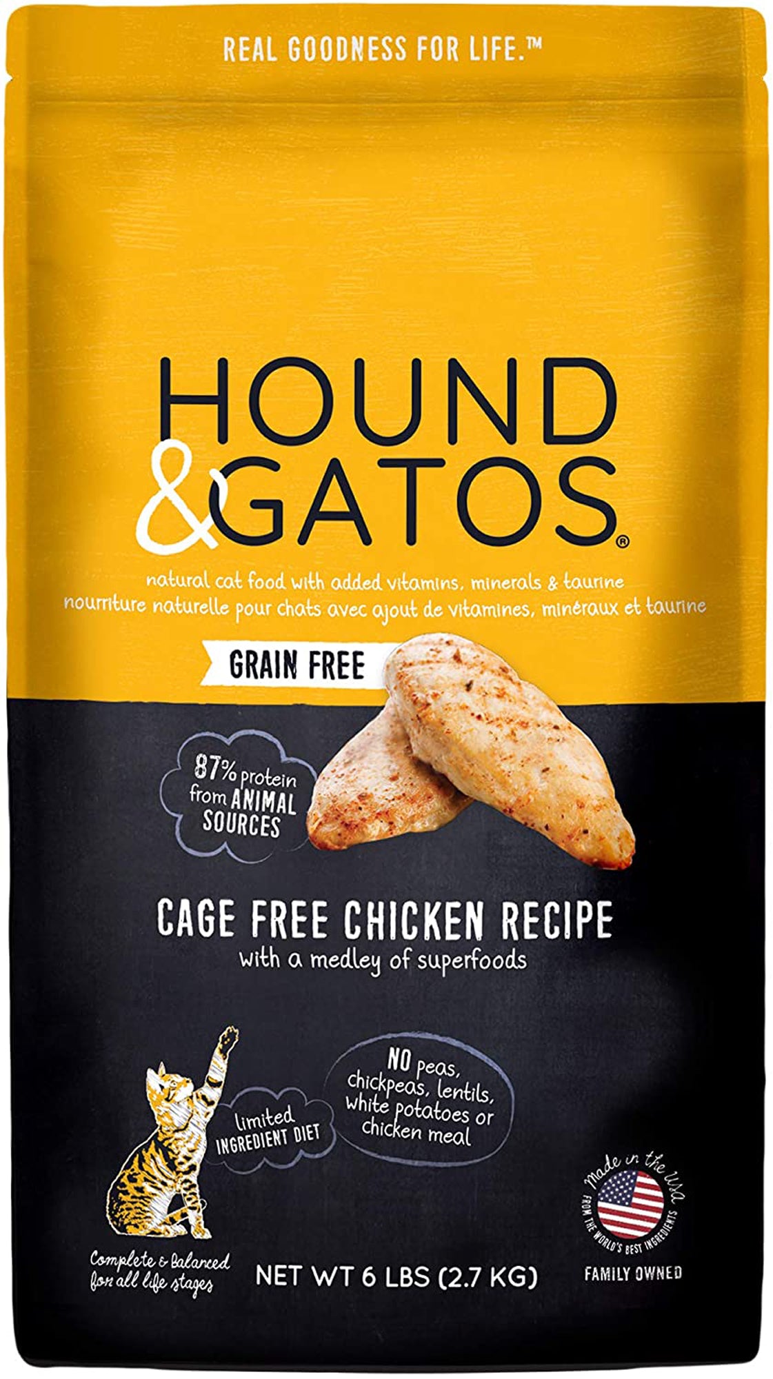 Hound & Gatos Cat Grain Free Chicken 6Lb