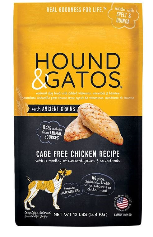 Hound & Gatos Dog Ancient Grains Chicken 12Lb