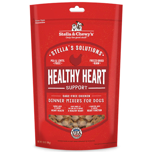 Stella and Chewys Dog Solutions Healthy Heart Support Freeze-Dried Chicken 13Oz