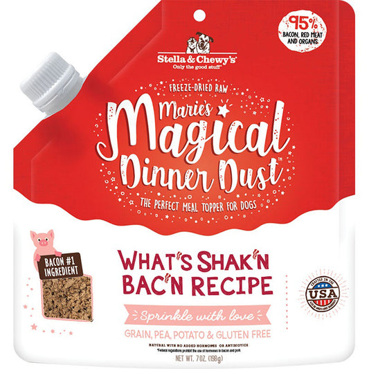 Stella & Chewys Dog Freeze-Dried Marie Magical Dinner Dust Bacon 7Oz