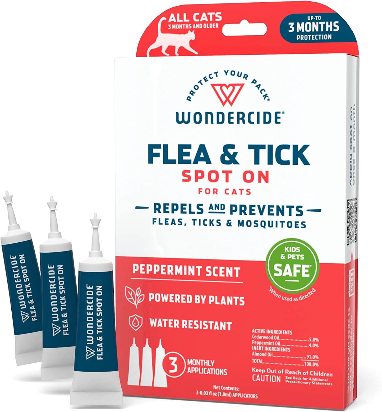 Wondercide Flea & Tick Spot On for Cats-Peppermint