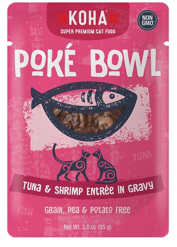 Koha Cat Grain Free Pok?? Tuna & Shrimp 3oz.(Case of 24)