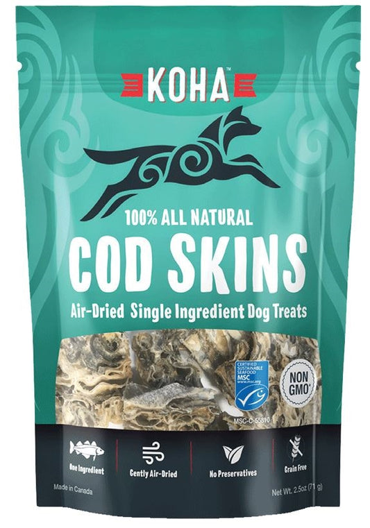 Koha Dog Grain Free Air Dried COD Skins 2.5oz.