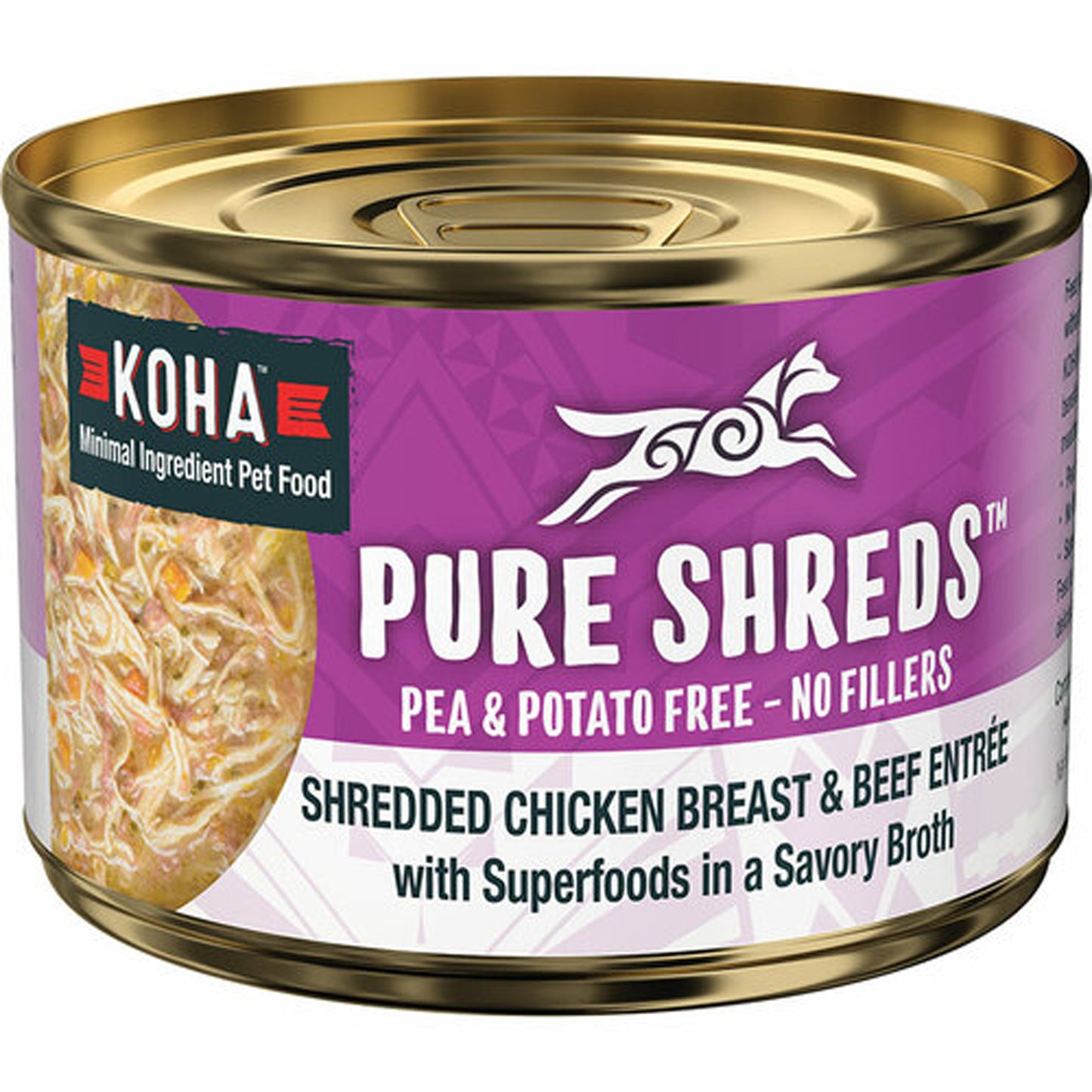 Koha Dog Grain Free Shredded Chicken & Beef 5.5oz(Case of 12)