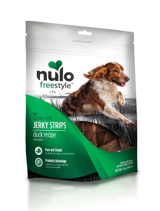 Nulo Jerky Strip Duck with Plum Dog Treat 5 oz