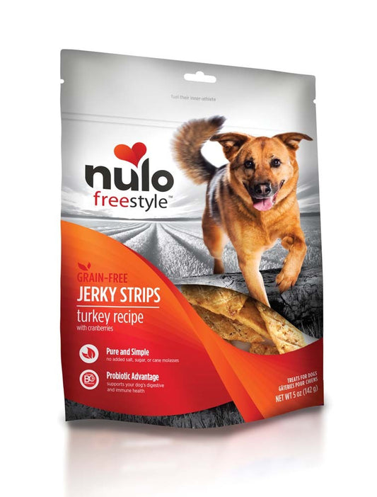 Nulo Jerky Strip Turkey with Cranberry Dog Treat 5 oz