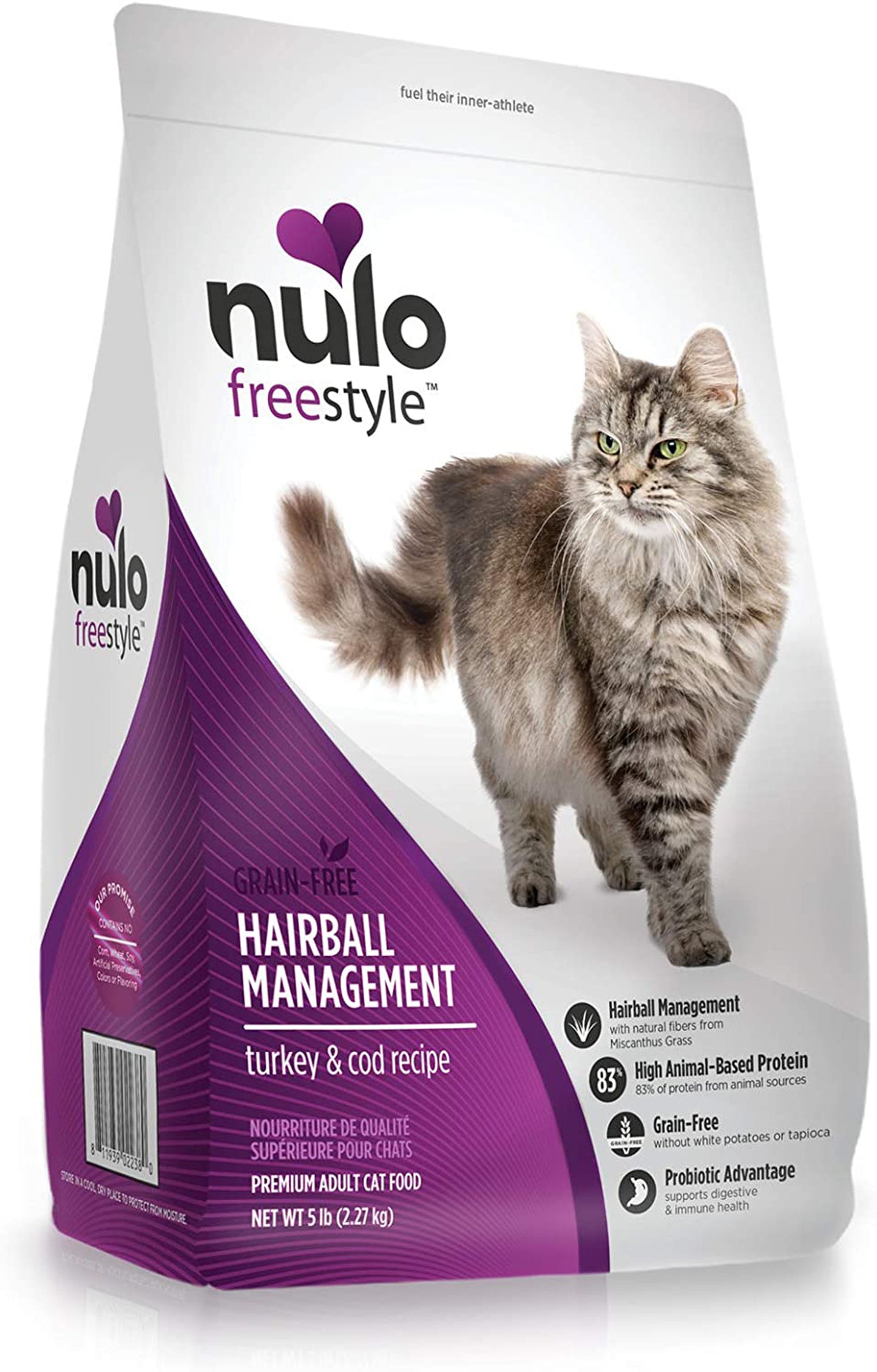 Nulo Hairball Management Turkey & Cod Cat Food 12 lb