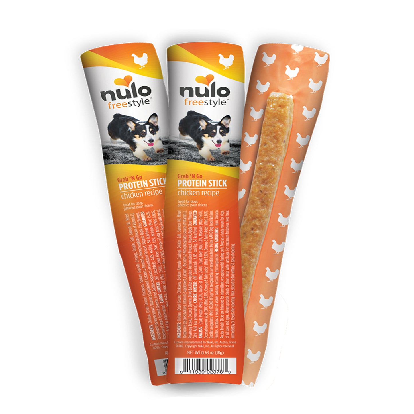 Nulo Freestyle Protein Sticks Chicken Dog Treat 16Ea/.63Oz