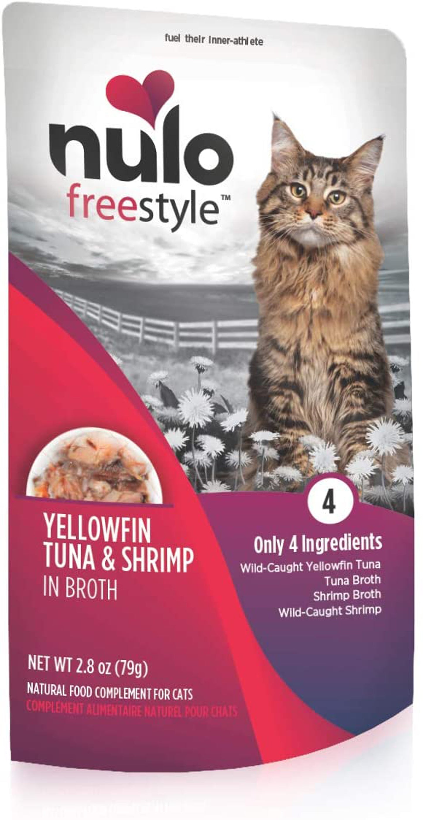 Nulo Cat Silky Mousse Cat Food Yellowfin Tuna & Shrimp 2.8 Ounces