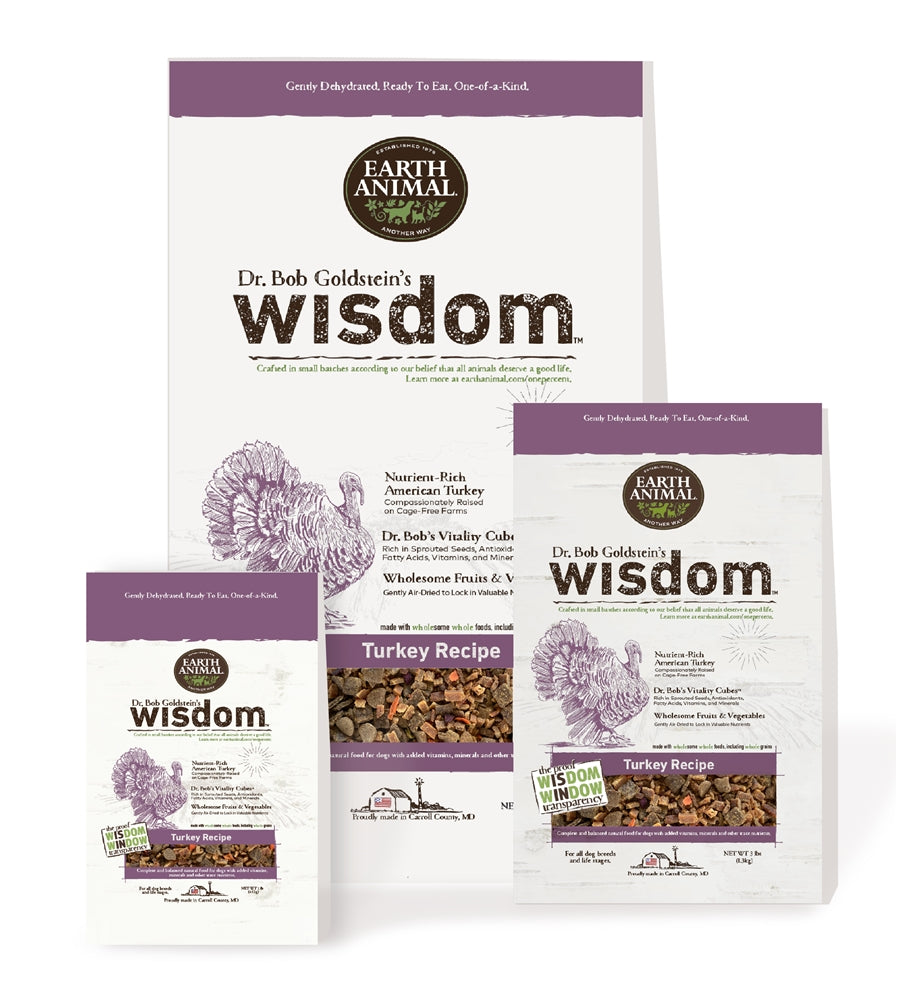 Earth Animal Wisdom Dog Food Turkey 1 Lb Bag