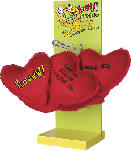 Duckyworld Yeowww! Display Stand W/12 Ct. Hearrrt Attack (Assorted)