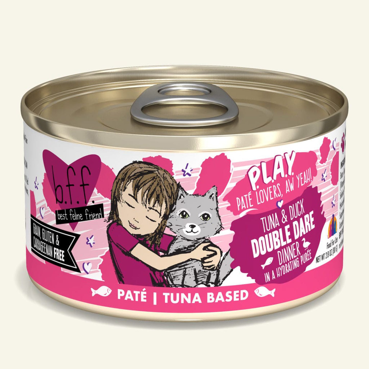 BFF Cat Play Tuna & Duck Double Dare Dinner 3oz. (Case Of 12)