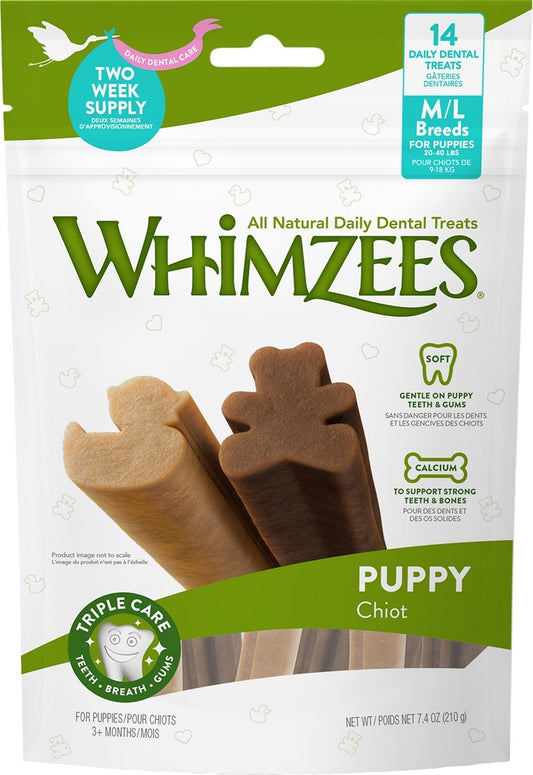 Whimzee Puppy Chews Medium/Large 7.4Oz