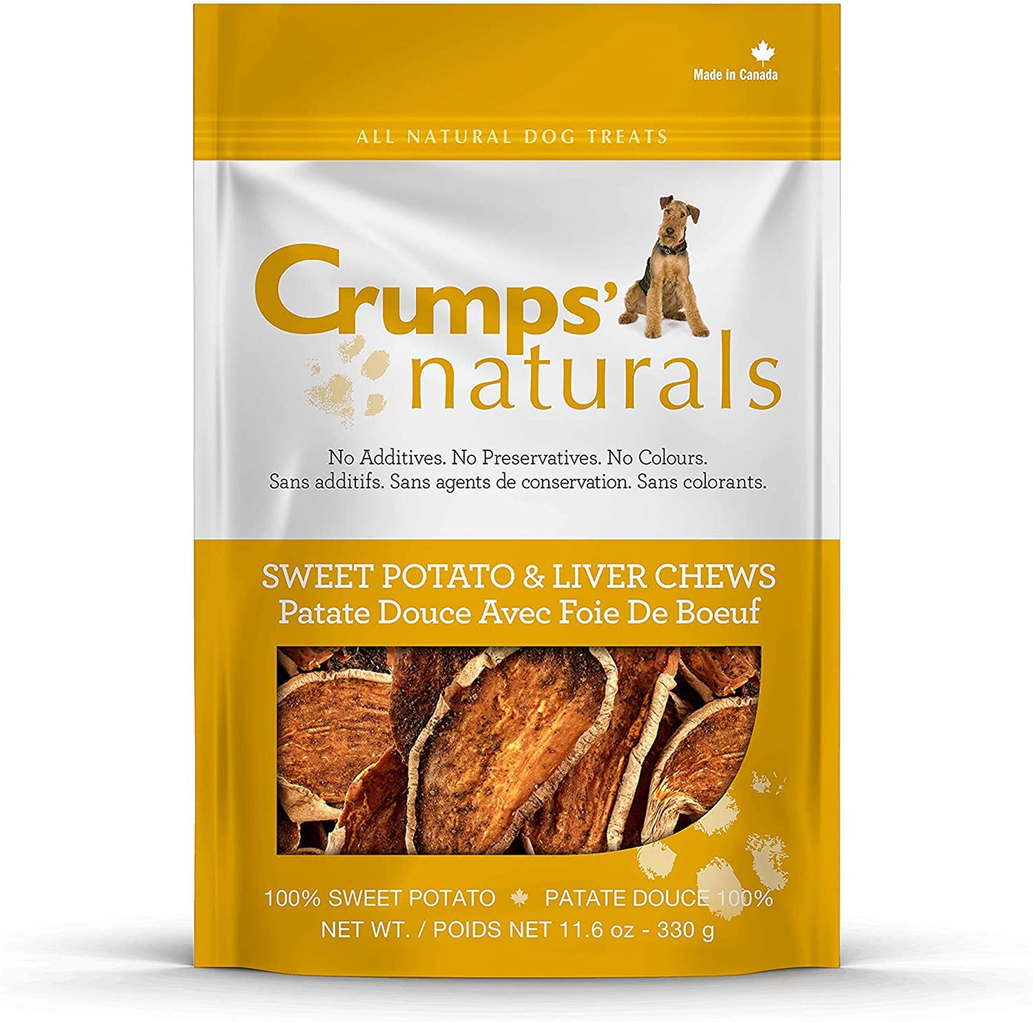 Crumps Naturals Dog Sweet Potato With Liver Chews 11.6 oz(330g)