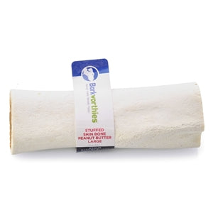 Barkworthies Stuffed Shin Bone - Peanut Butter - Large
