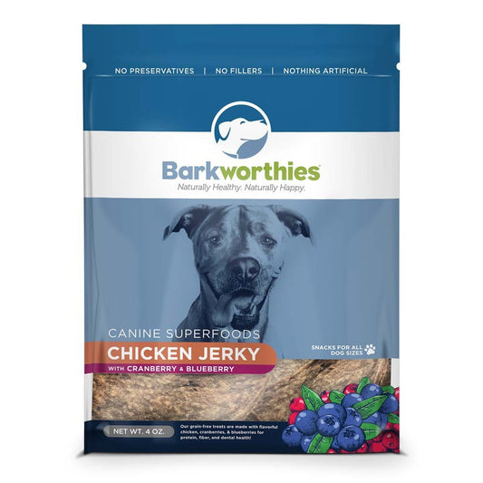 Barkworthies Chicken W/ Cranberry and Blueberry Superfood Jerky (4 Oz. )