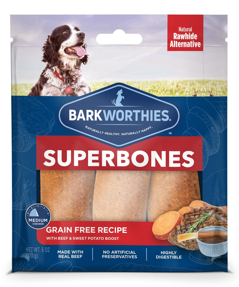 Barkworthies Superbone Grain Free Bacon Cheese Sweet Potato (3 Count)