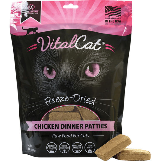 Vital Essentials Cat Freeze-Dried Patties Chicken 8Oz