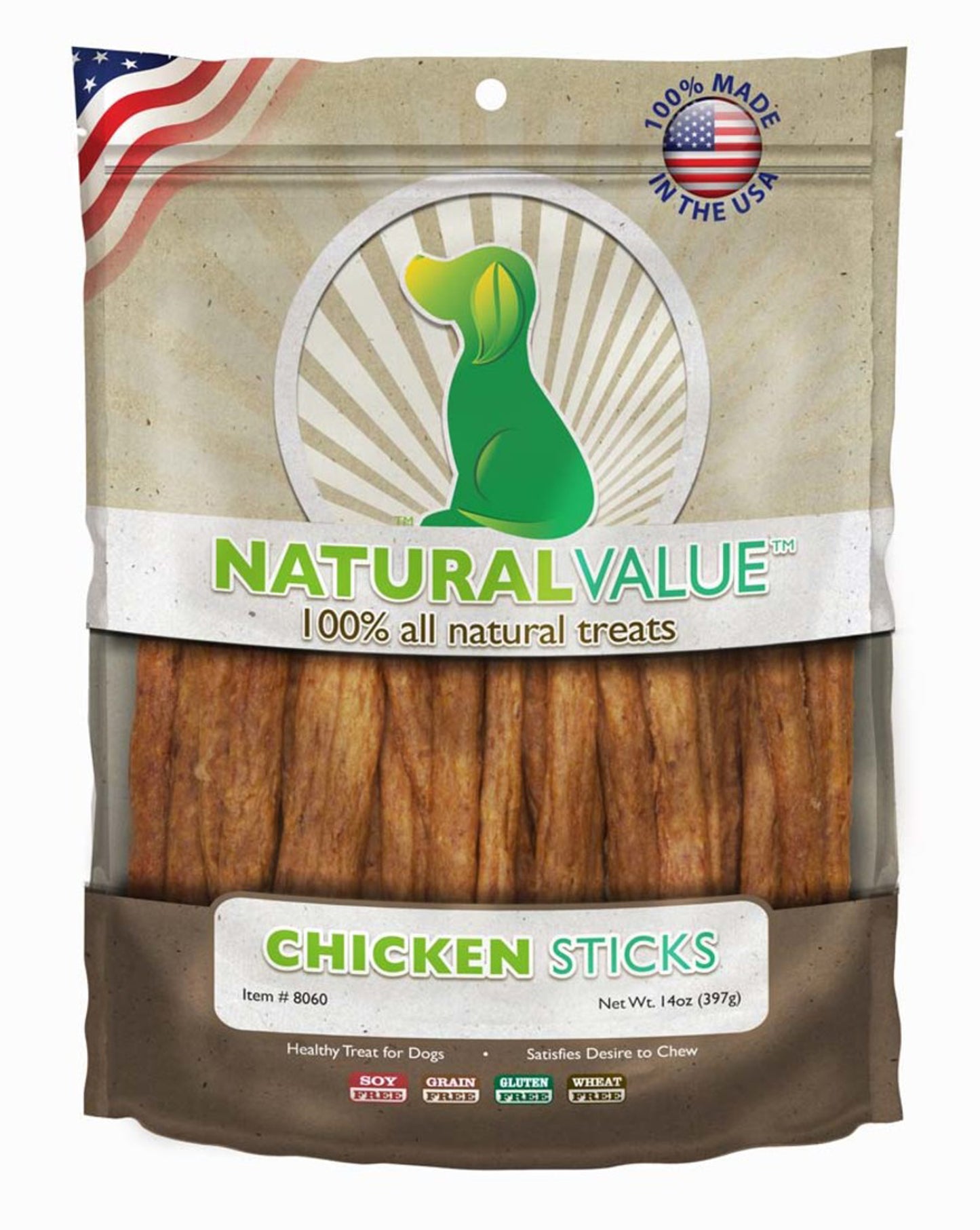 Loving Pets Natural Value Chicken Stick Recipe Dog Treat 14 oz