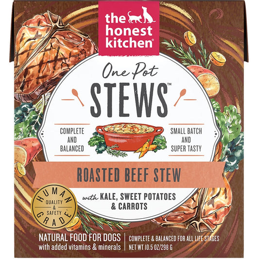Honest Kitchen Dog One Pot Stew Roasted Beef with Kale, Sweet Potato & Carrots 10.5oz. (Case of 6)