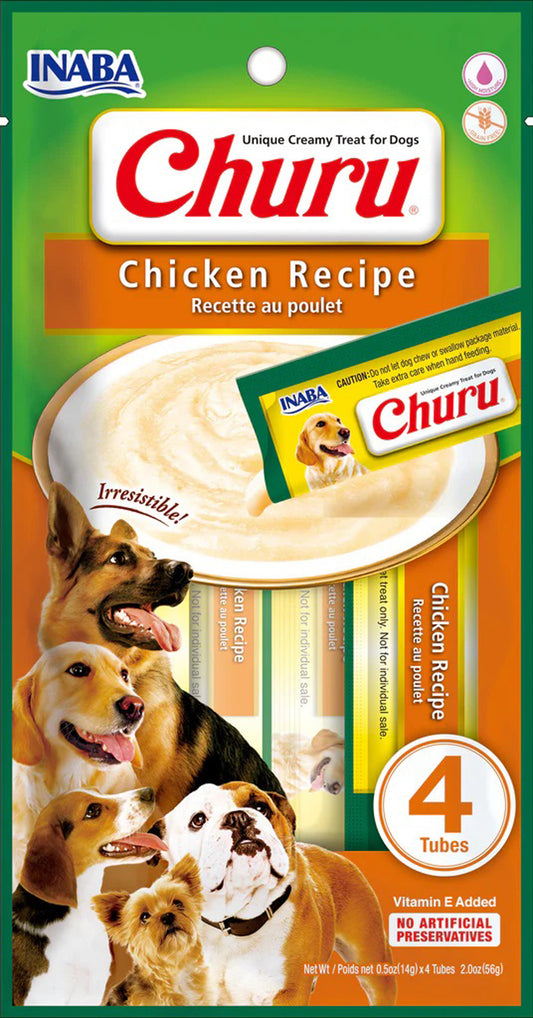 Inaba Dog Churu Tubes Chicken 6Ct/2Oz