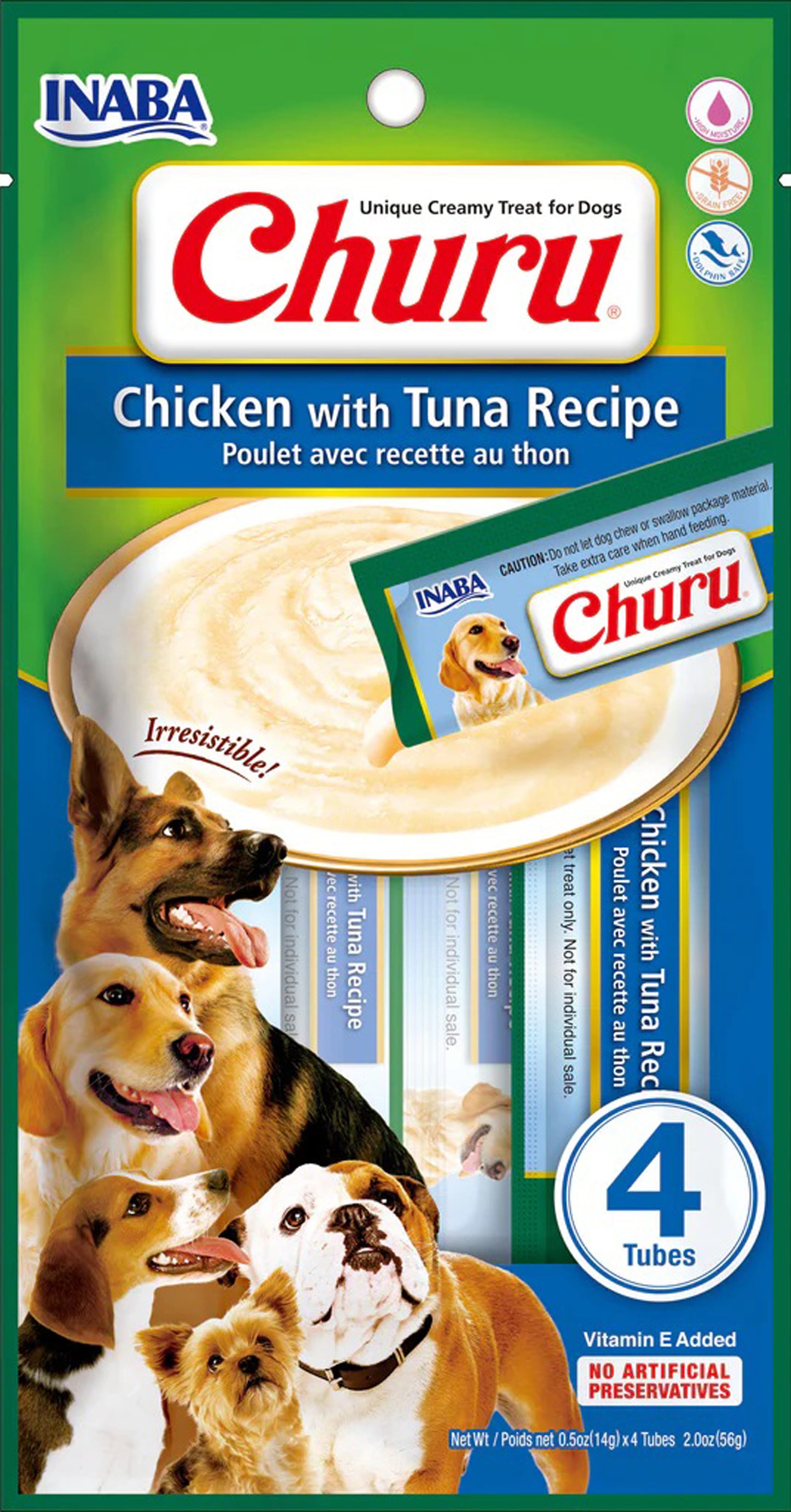 Inaba Dog Churu Tubes Chicken Tuna 6Ct/2Oz