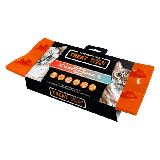 Boss Cat Pro Meow Orange Treat Tray 2Pk