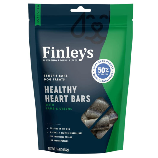 Finleys Dog Soft Chew Benefit Bars Healthy Heart 16oz.