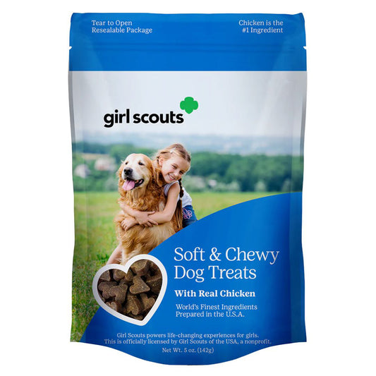 Girl Scouts Dog Soft Tender Treats Chicken 5oz. (Case of 12)