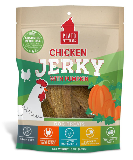 Plato Dog Jerky Chicken With Pumpkin 16Oz