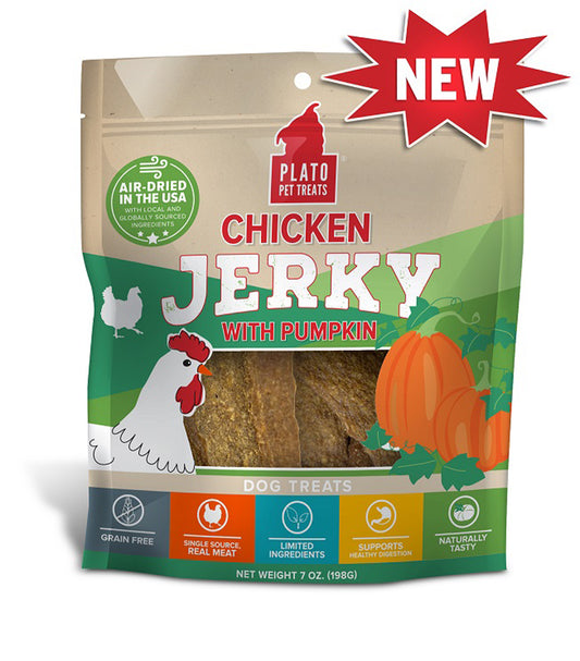 Plato Dog Jerky Chicken With Pumpkin 7Oz