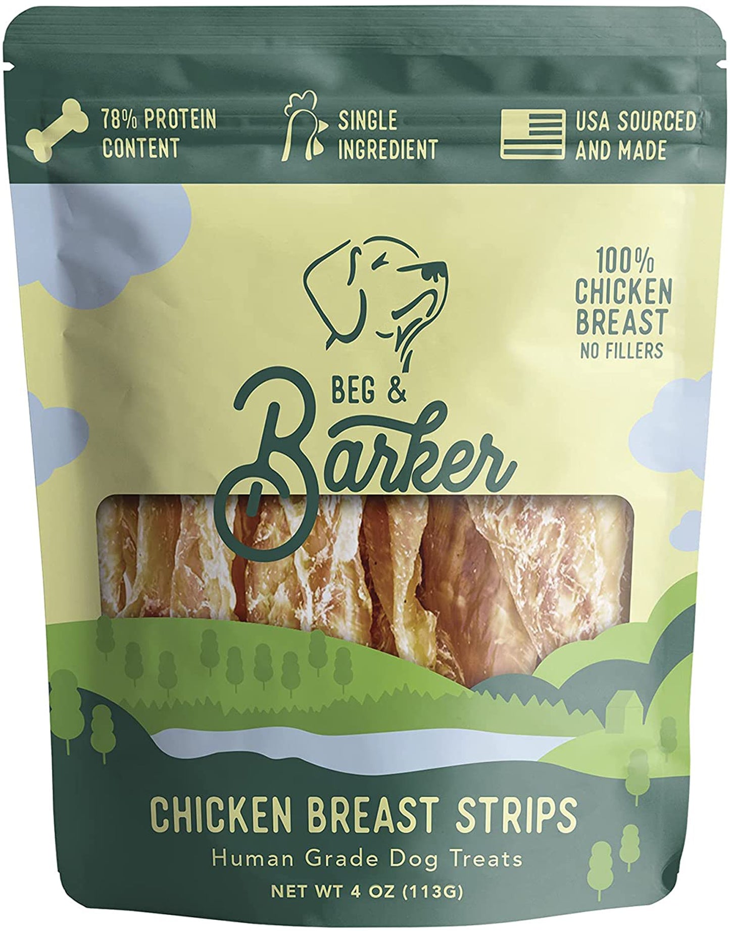 Beg & Barker Dog Strips Chicken Breast 4Oz