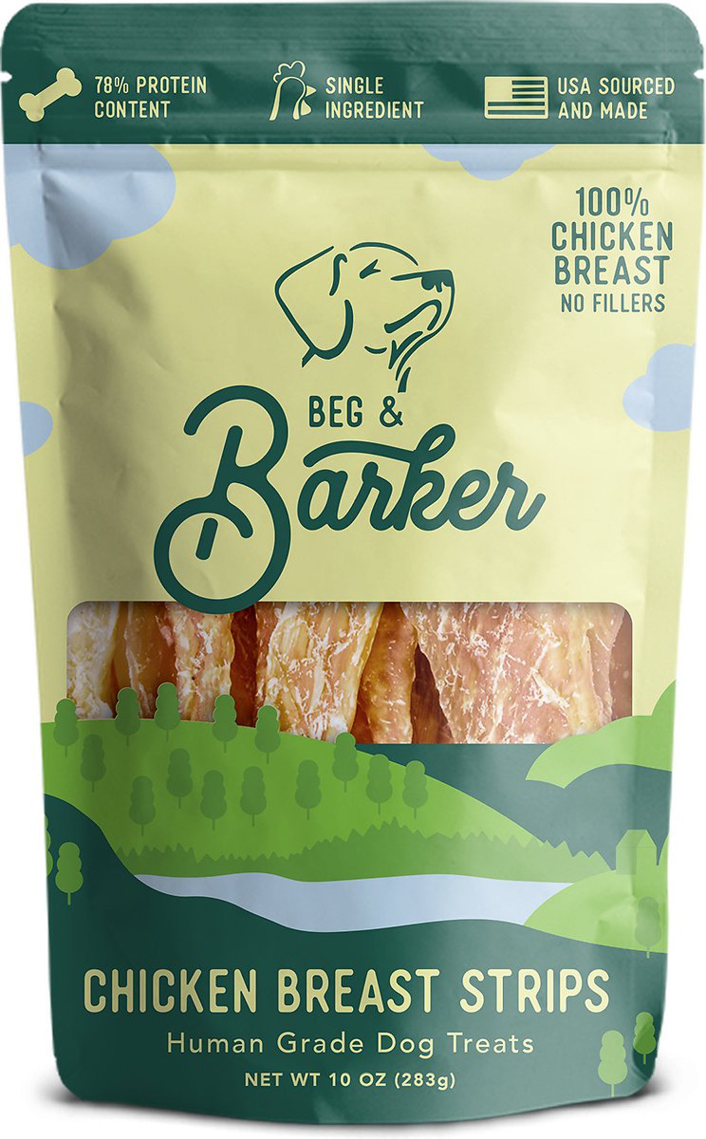 Beg & Barker Dog Strips Chicken Breast 10oz. 12pk