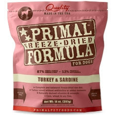 Primal Pet Foods Freeze Dried Dog Food 5.5 Oz.- Turkey Sardine