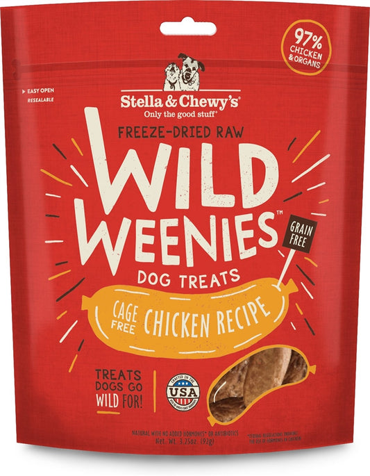Stella and Chewys Dog Freeze Dried Weenie Chicken 3.25 Oz.