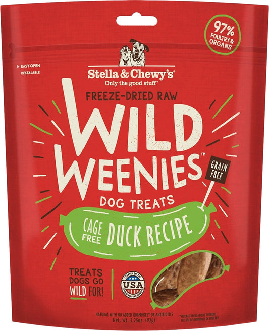Stella and Chewys Dog Freeze Dried Weenie Duck 3.25 Oz.