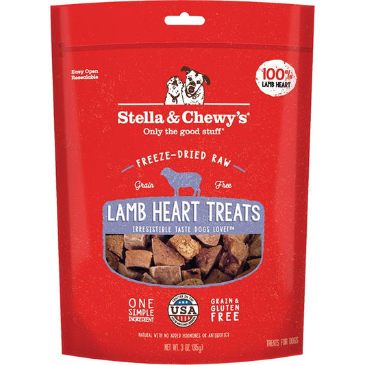 Stella and Chewys Dog Freeze-Dried Treat Lamb Heart 3Oz