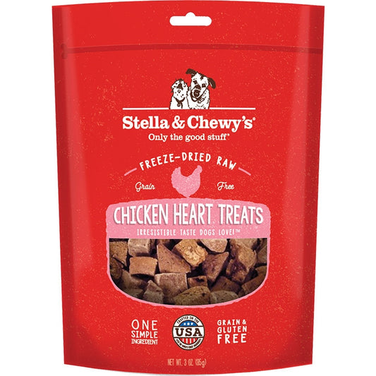 Stella and Chewys Dog Freeze-Dried Treat Chicken Hearts 11.5Oz