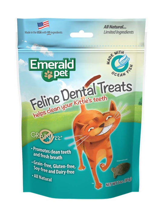 Emerald Pet Cat Dental Treat Ocean Fish Flavor 3 oz