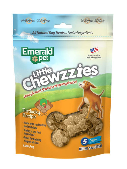 Emerald Pet Little Chewzzies Turducky Dog Treats 5 oz
