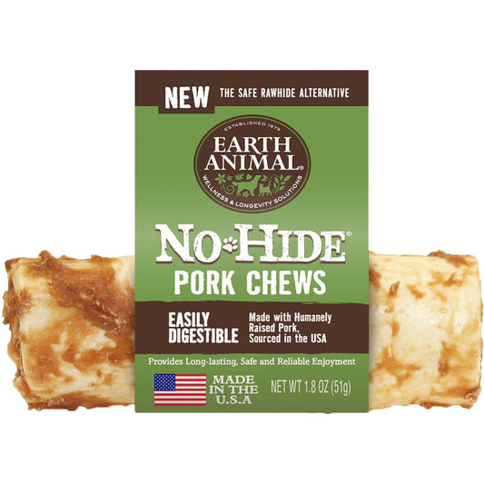 Earth Animal Dog No-Hide Pork 4 Inches (Case of 24)