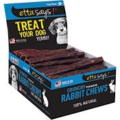 Etta Says Dog Crunch Rabbit Chew Stick 7In 20 Count