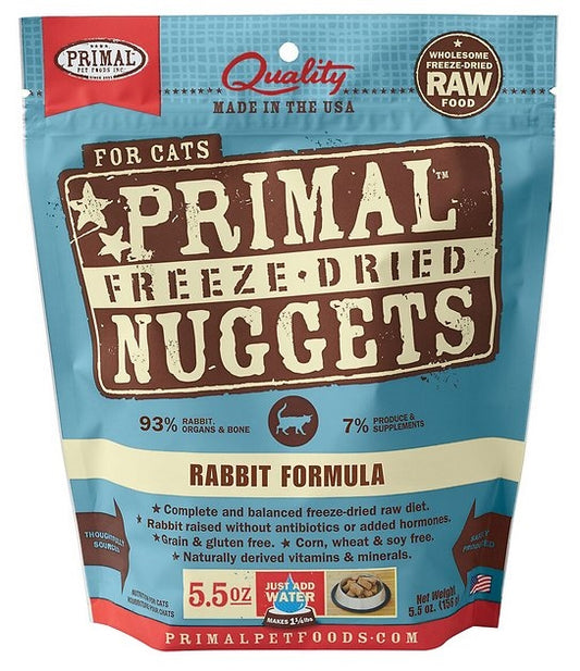 Primal Pet Foods Freeze Dried Food For Cats 5.5Oz Rabbit