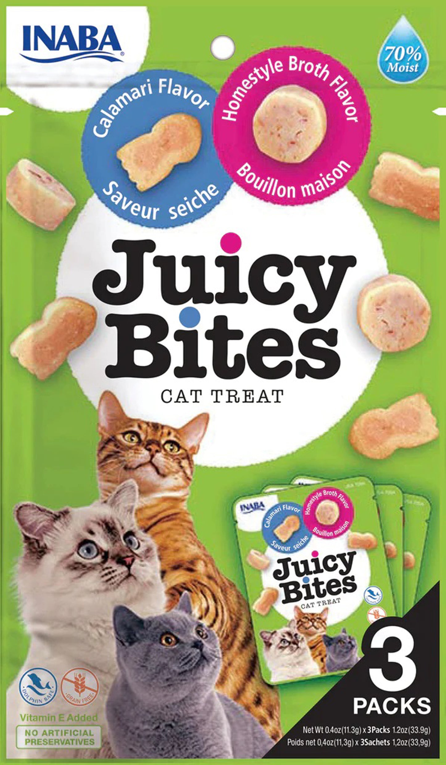 Inaba Cat Juicy Bites Homestylecalamari 6Ct/1.2Oz