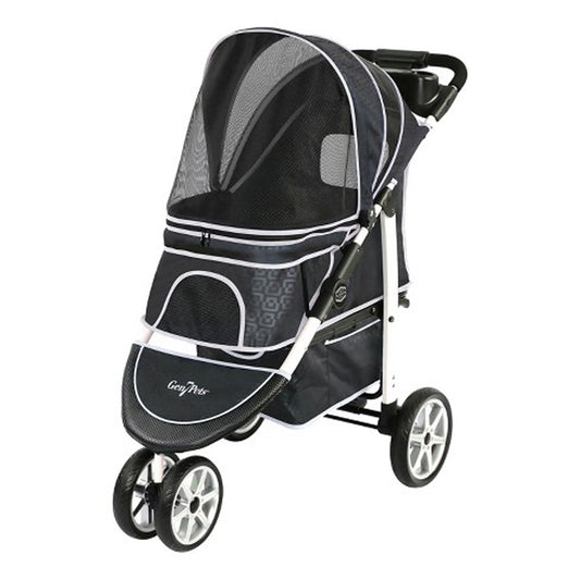 Gen7Pets Monaco Pet Stroller Black Geometric One Size, 39 In