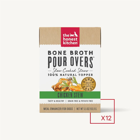 The Honest Kitchen Dog Pour Bone Broth Chicken 5.5 Oz. (Case Of 12)