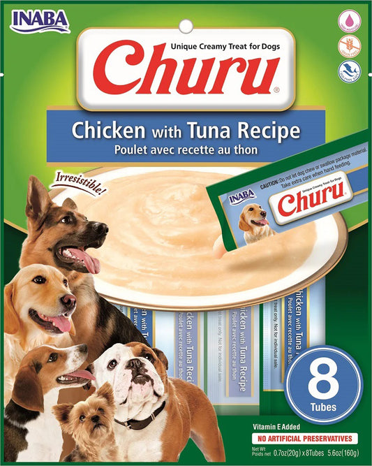 Inaba Dog Churu Chickn Tuna 6Ct/5.6Oz