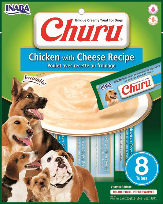 Inaba Dog Churu Chicken Cheese 6Ct/5.6Oz