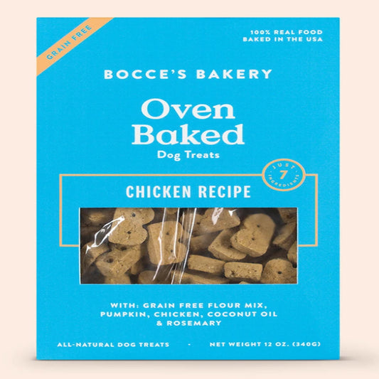 Bocces Bakery Dog Grain Free Biscuit Chicken 12Oz.