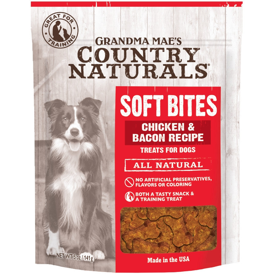 Grandma Mae's Country Naturals Soft Bites Dog Treats Chicken Bacon, 1ea/5 oz